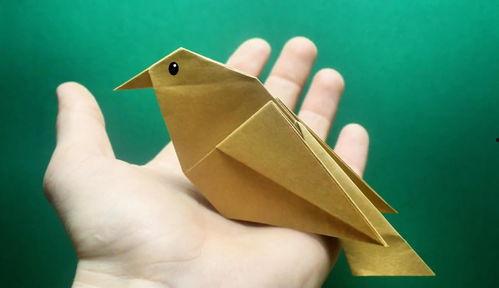 折小鸟视频,跟随视频教程轻松折出精美小鸟