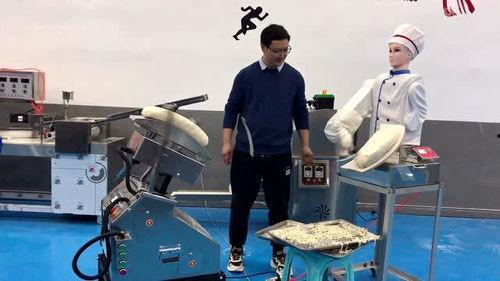 机器人刀削面视频,科技与美食的完美融合